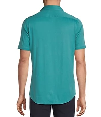 Daniel Cremieux Signature Label Solid Short Sleeve Coatfront Shirt