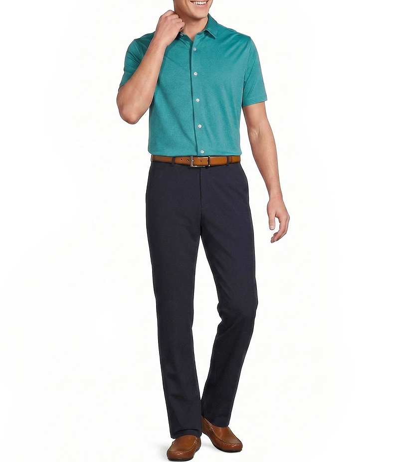 Daniel Cremieux Signature Label Solid Short Sleeve Coatfront Shirt