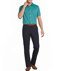 Daniel Cremieux Signature Label Solid Short Sleeve Coatfront Shirt