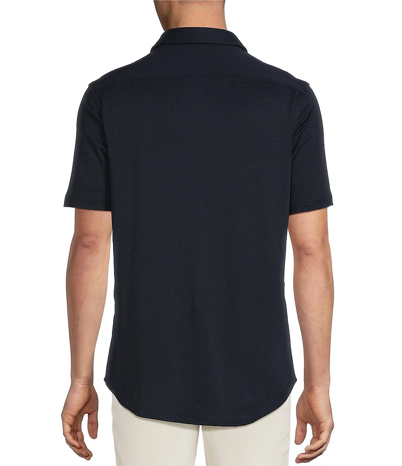 Daniel Cremieux Signature Label Solid Short Sleeve Coatfront Shirt