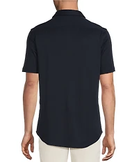 Daniel Cremieux Signature Label Solid Short Sleeve Coatfront Shirt