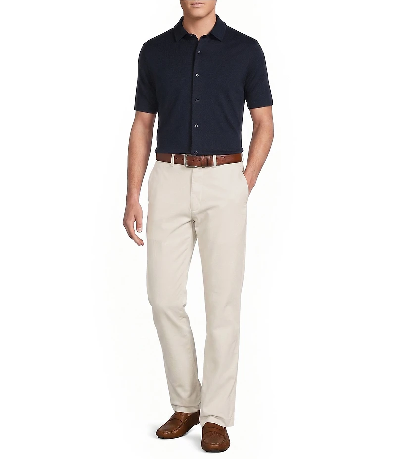 Daniel Cremieux Signature Label Solid Short Sleeve Coatfront Shirt