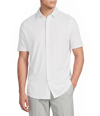 Daniel Cremieux Signature Label Solid Short Sleeve Coatfront Shirt