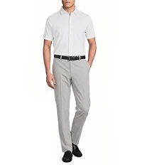 Daniel Cremieux Signature Label Solid Short Sleeve Coatfront Shirt