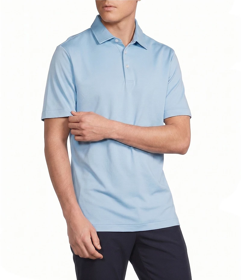 Daniel Cremieux Signature Label Solid Short Sleeve Polo Shirt