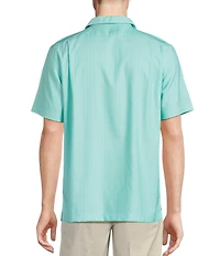 Daniel Cremieux Signature Label Solid Short Sleeve Woven Camp Shirt