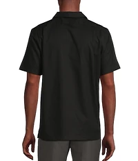 Daniel Cremieux Signature Label Solid Short Sleeve Woven Camp Shirt