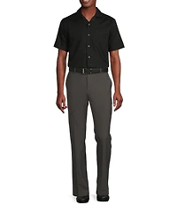 Daniel Cremieux Signature Label Solid Short Sleeve Woven Camp Shirt