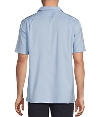 Daniel Cremieux Signature Label Solid Short Sleeve Woven Camp Shirt