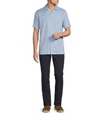 Daniel Cremieux Signature Label Solid Short Sleeve Woven Camp Shirt
