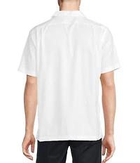 Daniel Cremieux Signature Label Solid Short Sleeve Woven Camp Shirt