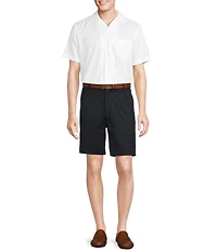 Daniel Cremieux Signature Label Solid Short Sleeve Woven Camp Shirt