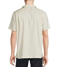 Daniel Cremieux Signature Label Solid Short Sleeve Woven Camp Shirt