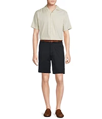 Daniel Cremieux Signature Label Solid Short Sleeve Woven Camp Shirt