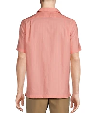 Daniel Cremieux Signature Label Solid Short Sleeve Woven Camp Shirt