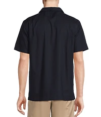 Daniel Cremieux Signature Label Solid Short Sleeve Woven Camp Shirt