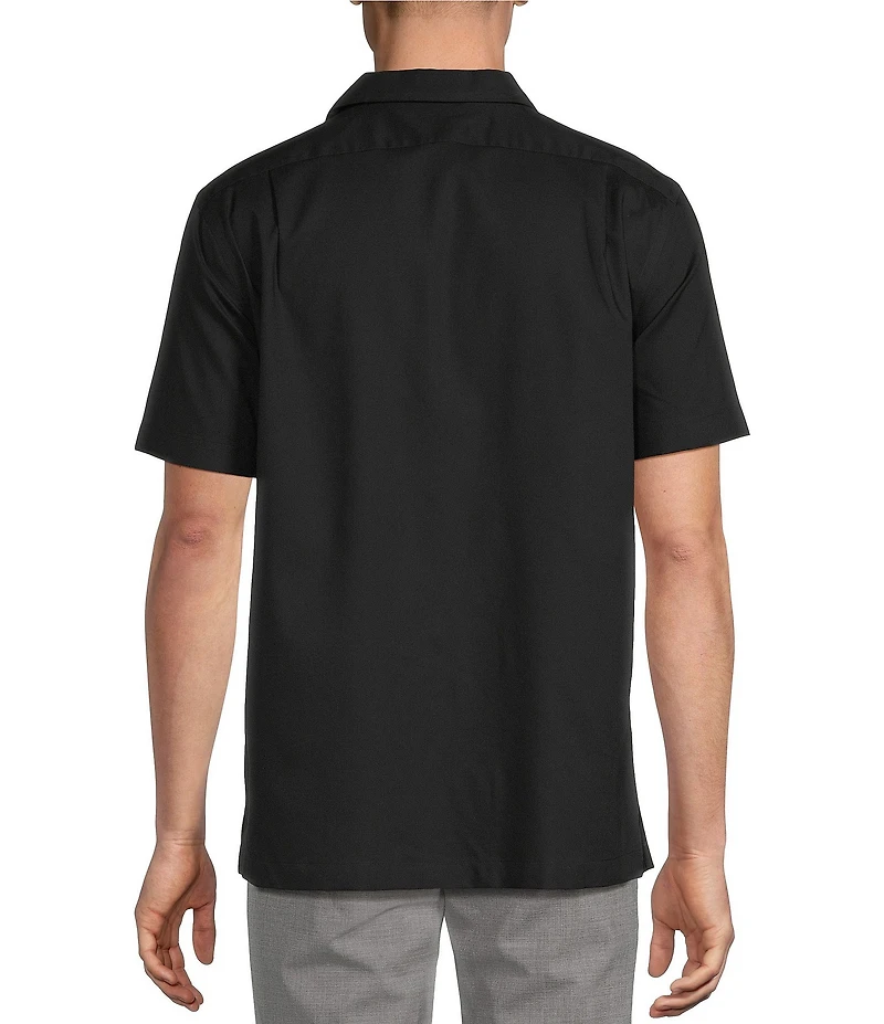 Daniel Cremieux Signature Label Solid Short Sleeve Woven Camp Shirt