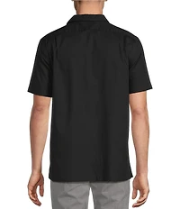 Daniel Cremieux Signature Label Solid Short Sleeve Woven Camp Shirt