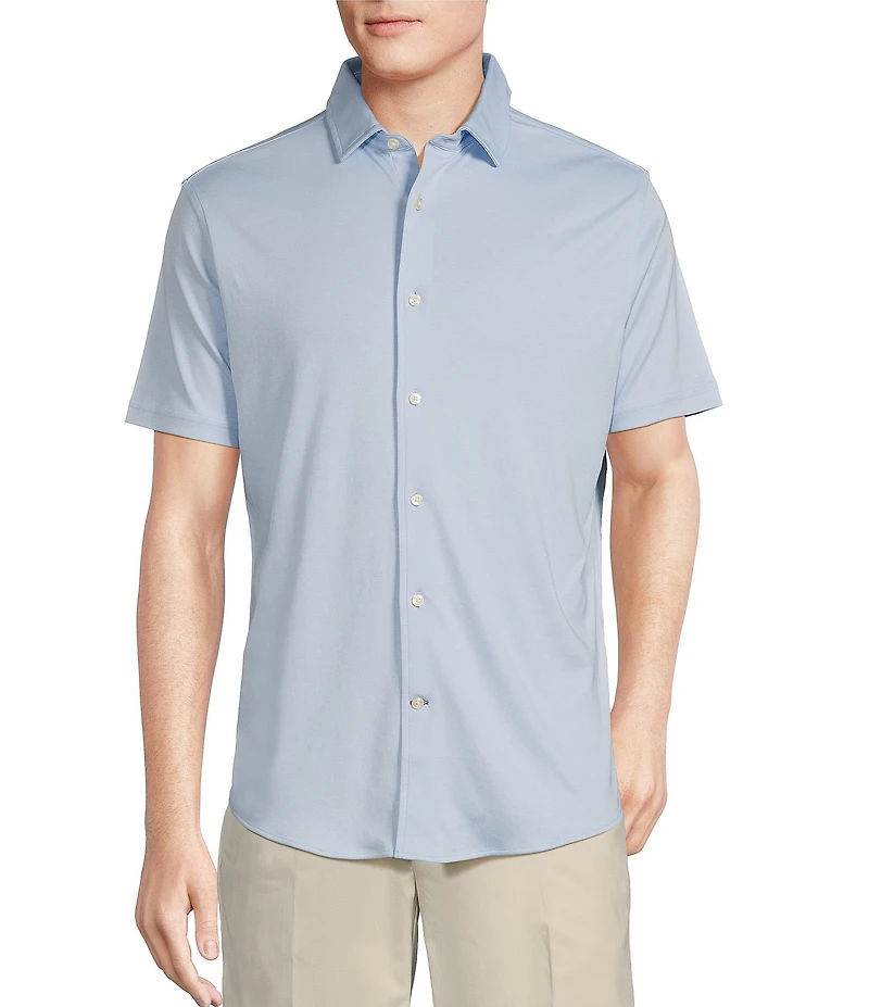 Daniel Cremieux Signature Label Solid Short Sleeve Woven Shirt