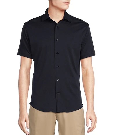 Daniel Cremieux Signature Label Solid Short Sleeve Woven Shirt