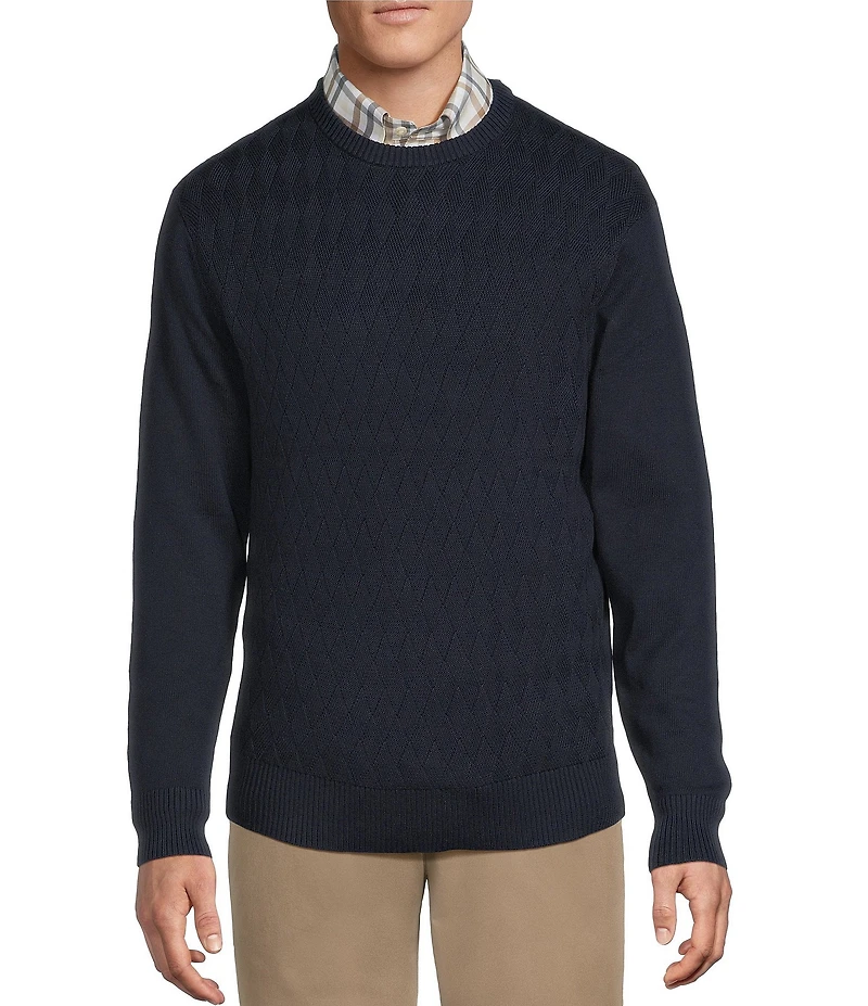 Daniel Cremieux Signature Label Supima Diamond Pattern Sweater