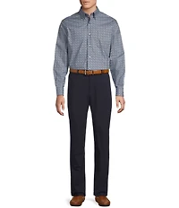 Daniel Cremieux Signature Label Textured Floral Print Long Sleeve Woven Shirt
