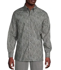Daniel Cremieux Signature Label Textured Paisley Long Sleeve Woven Shirt
