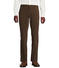 Daniel Cremieux Signature Label The Highlands Collection Flat Front Solid Brushed Twill Pants