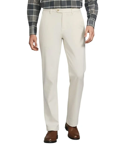 Daniel Cremieux Signature Label The Highlands Collection Flat Front Solid Brushed Twill Pants