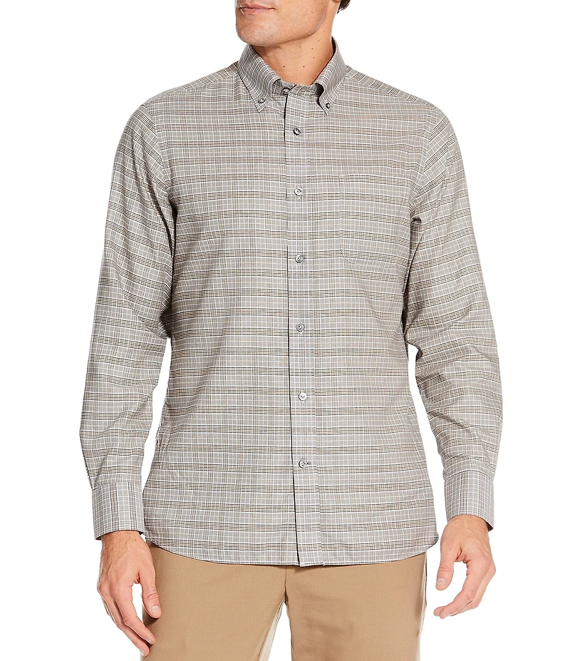 Daniel Cremieux Signature Label The Highlands Collection Non-Iron Grid Plaid Long Sleeve Woven Shirt