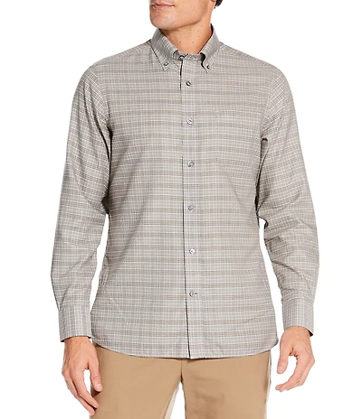 Daniel Cremieux Signature Label The Highlands Collection Non-Iron Grid Plaid Long Sleeve Woven Shirt