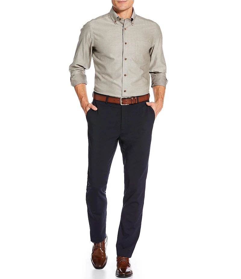Daniel Cremieux Signature Label The Highlands Collection Non-Iron Solid Long Sleeve Woven Shirt