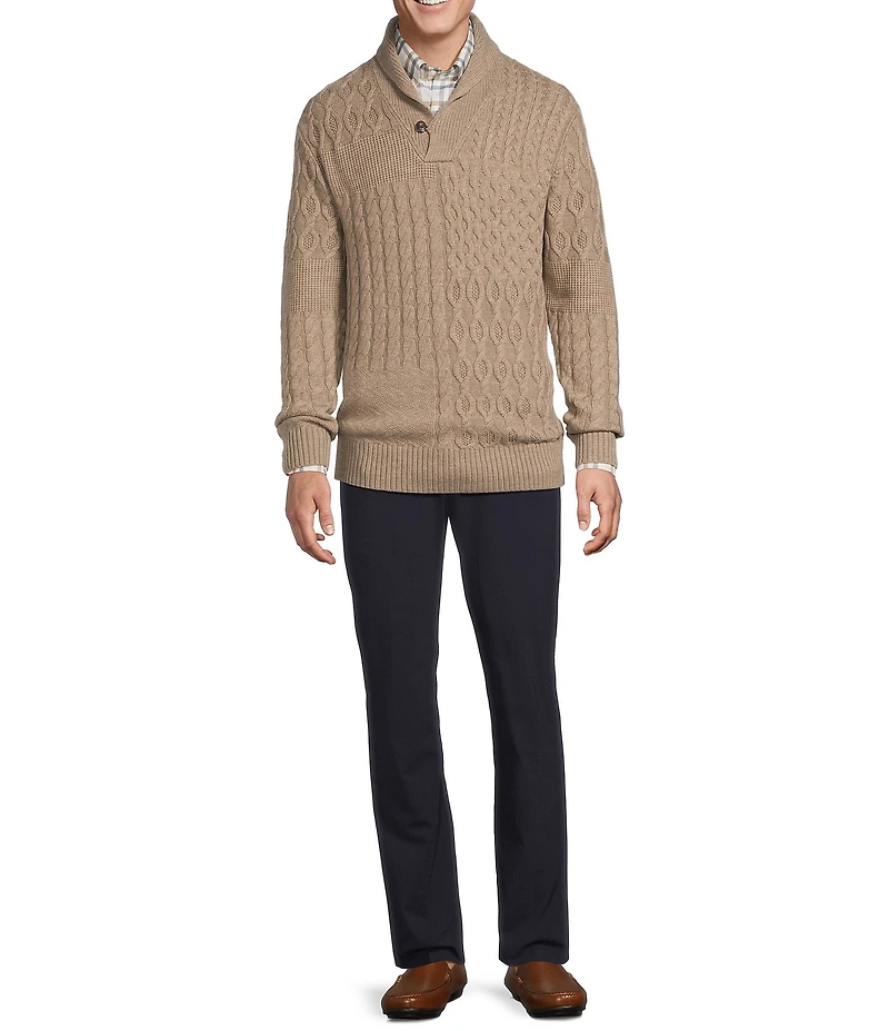 Daniel Cremieux Signature Label The Highlands Collection Patchwork Shawl Sweater