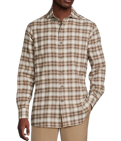 Daniel Cremieux Signature Label The Highlands Collection Plaid Flannel Long Sleeve Woven Shirt