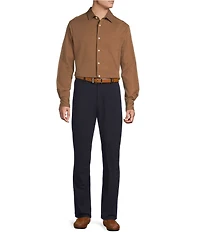 Daniel Cremieux Signature Label The Highlands Collection Solid Knit Long Sleeve Coat Front Shirt