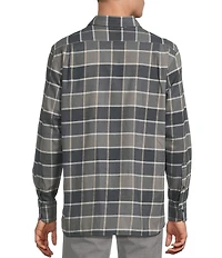 Daniel Cremieux Signature Label The Highlands Collection Windowpane Flannel Long Sleeve Woven Shirt