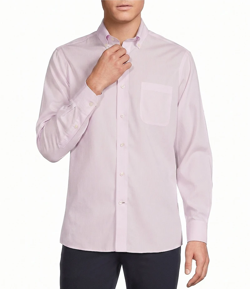 Daniel Cremieux Signature label The Icon Stripe Long Sleeve Woven Shirt