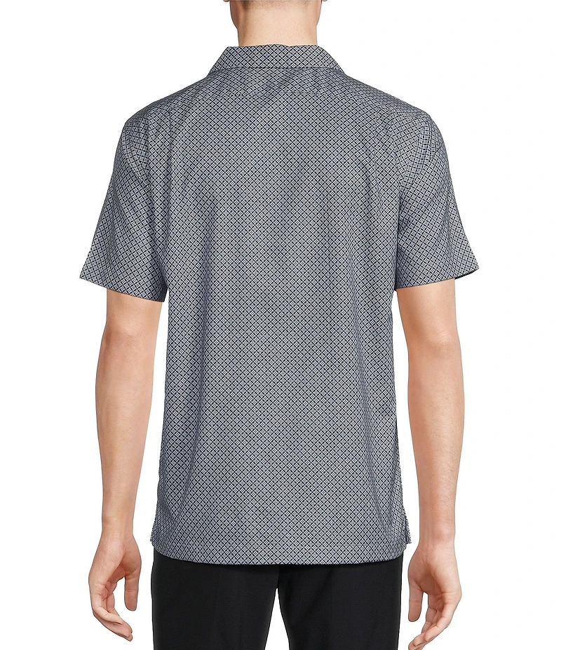 Daniel Cremieux Signature Label Tile Print Short Sleeve Woven Camp Shirt