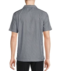 Daniel Cremieux Signature Label Tile Print Short Sleeve Woven Camp Shirt