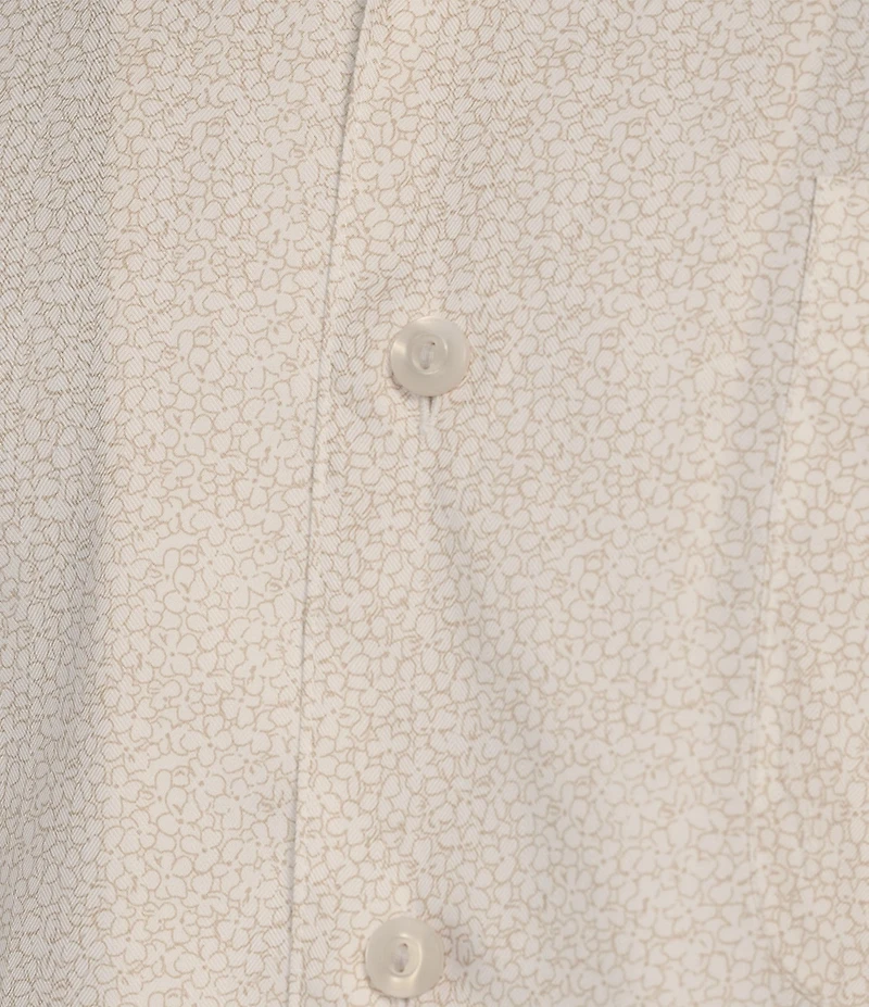 Daniel Cremieux Signature Label Tonal Floral Print Short Sleeve Woven Camp Shirt