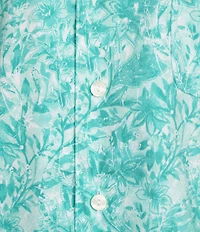 Daniel Cremieux Signature Label Tonal Floral Print Short Sleeve Woven Shirt