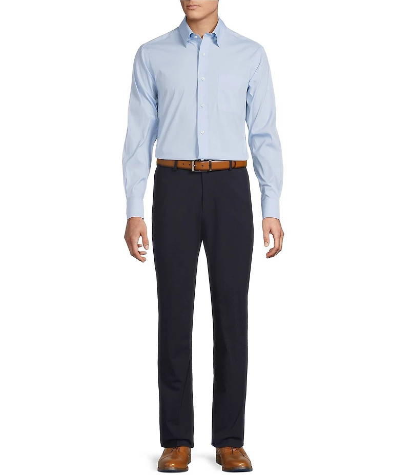 Daniel Cremieux Signature Label Travel Ready Solid Long Sleeve Woven Shirt