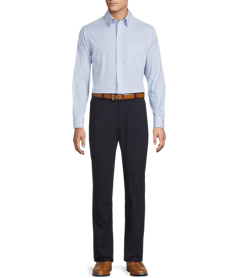 Daniel Cremieux Signature Label Travel Ready Stripe Long Sleeve Woven Shirt