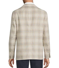 Daniel Cremieux Signature Label Windowpane Linen Blend Blazer