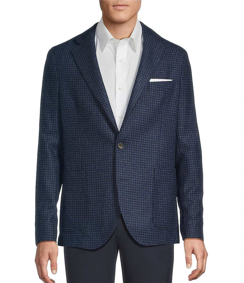 Daniel Cremieux Signature Label Wool Blend Herringbone Blazer