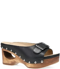 Dansko Adeline Studded Leather Wedge Slide Sandals