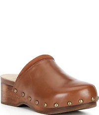 Dansko Andie Leather Nail Head Studded Platform Clogs