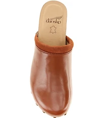 Dansko Andie Leather Nail Head Studded Platform Clogs