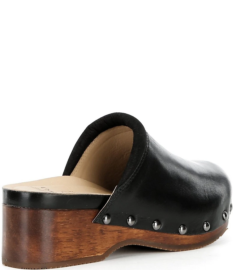 Dansko Andie Leather Nail Head Studded Platform Clogs