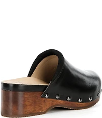 Dansko Andie Leather Nail Head Studded Platform Clogs